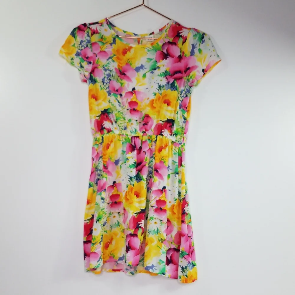 Gap Kids Short Sleeve Floral Spring Dress Size XL (12)